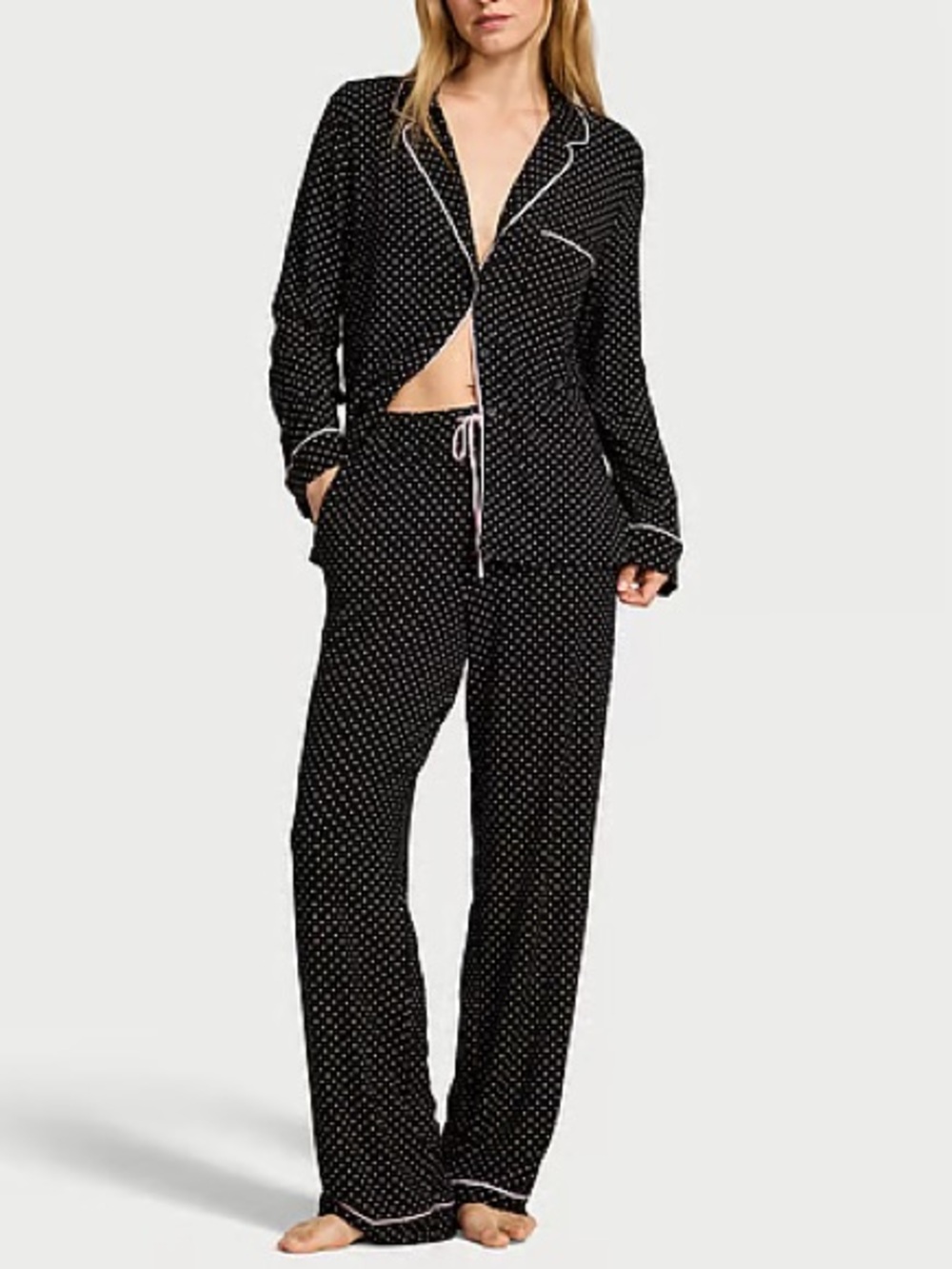 Victoria’s Secret SoSoft Polka Dot Modal Long Pajama Set